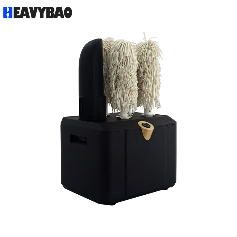 Heavybao Commercial 5 Brushes Glasses Bar Restaurant Cafe Glass Edge Polishing Machine Glass Cup Dryer and Polisher